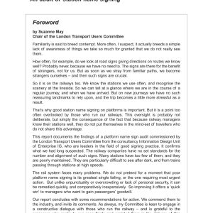 London Transport Users Committee - WHERE IS THIS 2004