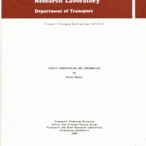 Masey - PUBLIC CONSULTATION AND INFORMATION 1986