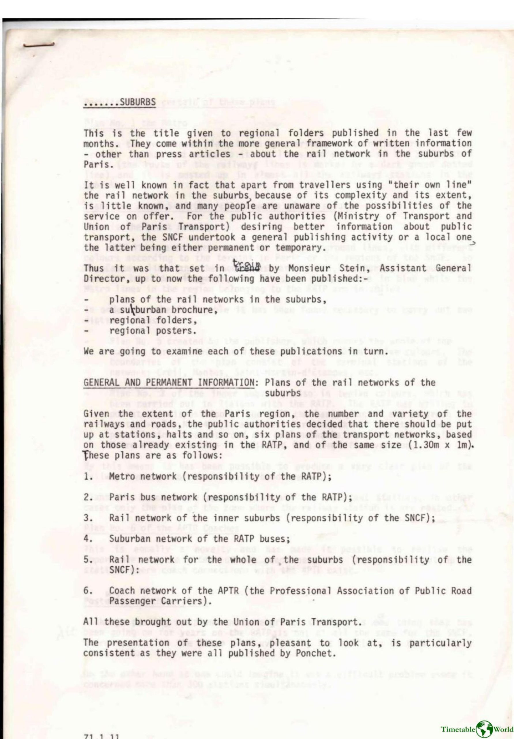 Ministry of Transport (France) - SUBURBS 1980