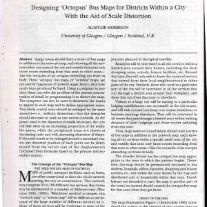 Morrison - DESIGNING OCTOPUS BUS MAPS FOR DISTRICTS WITHIN A CITY WITH THE AID OF SCALE DISTORTON 1996