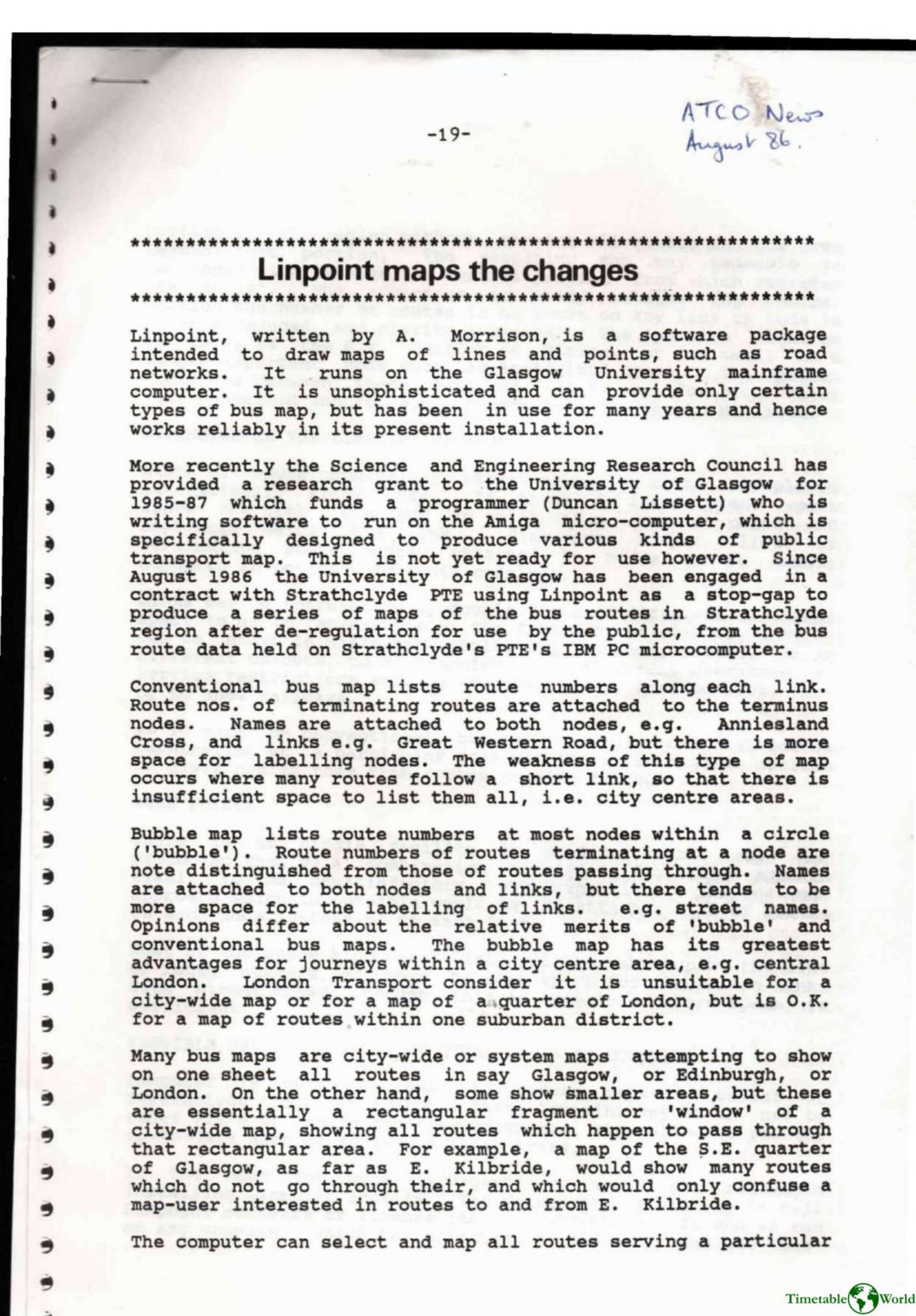 Morrison - LINPOINT MAPS THE CHANGES 1986