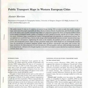 Morrison - PUBLIC TRANSPORT MAPS IN WESTERN EUROPEAN CITIES 1996