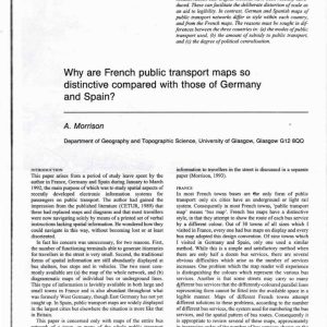 Morrison - WHY ARE FRENCH PUBLIC TRANSPORT MAPS SO DISTINCTIVE COMPARED WITH THOSE OF GERMANY AND SPAIN 1994
