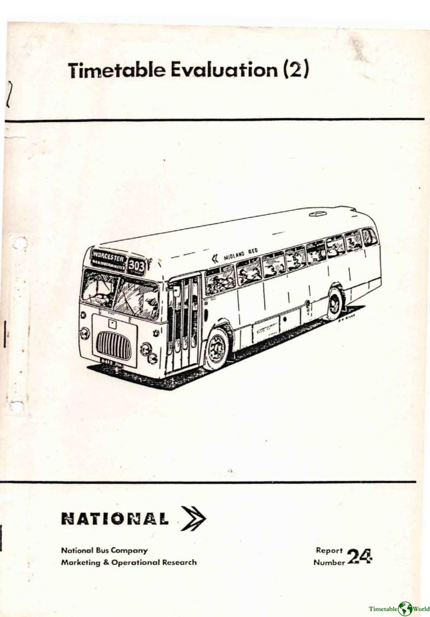 National Bus Company - TIMETABLE EVALUATION (2) 1979