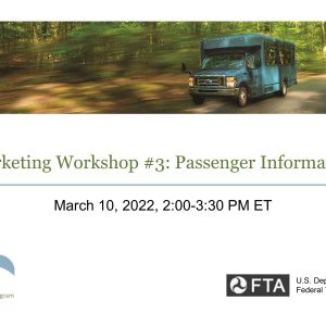 National Rural Transit Assistance Program (USA) - MARKETING WORKSHOP 3 2022