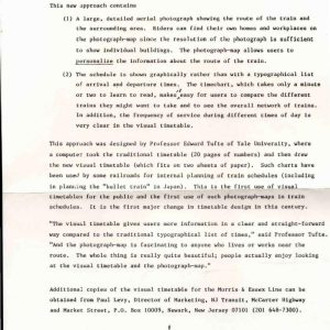 New Jersey Transit - THE VISUAL TIMETABLE AND ROUTE MAP 1986