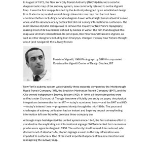 New York Transit Museum - TOWARDS A BETTER WAY - THE VIGNELLI MAP AT 50 2022