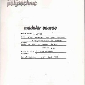 Payne - THE MAPPING OF BUS ROUTES 1988