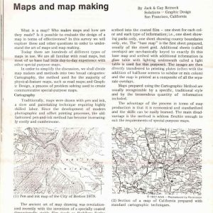 Reineck - MAPS AND MAP MAKING 1977