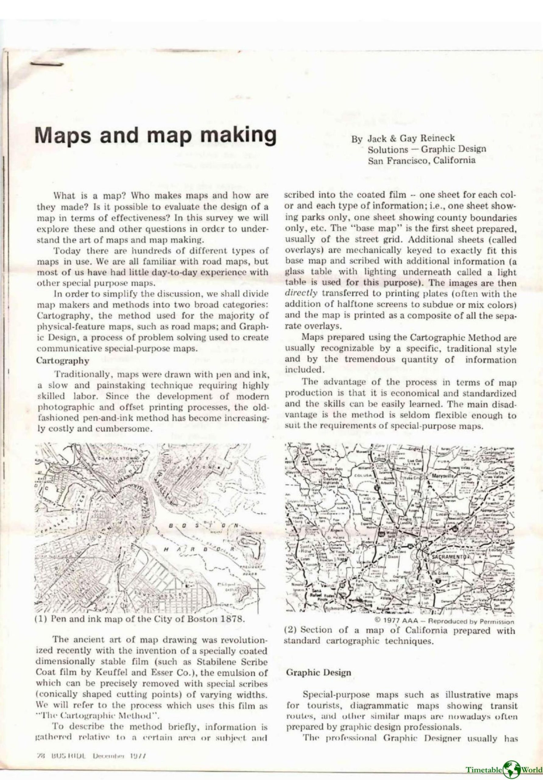 Reineck - MAPS AND MAP MAKING 1977