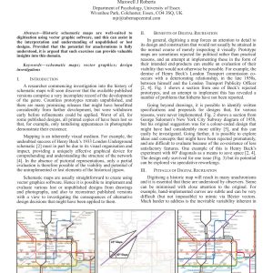 Roberts M - DIGITISING SCHEMATIC MAPS 2017