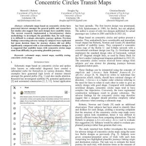 Roberts M, Ng and Baruela - USING FORCED-JOURNEY CHOICE METHODOLOGY TO INVESTIGATE THE USABILITY OF OCTOLINEAR VERSUS CONCENTRIC CIRCLES TRANSIT MAPS 2025