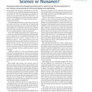 Rose - PASSENGER INFORMATION - SCIENCE OR NUISANCE 2012