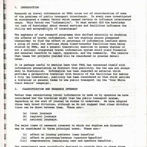 Tebb - TRAVEL INFORMATION RESEARCH AT TRRL 1979