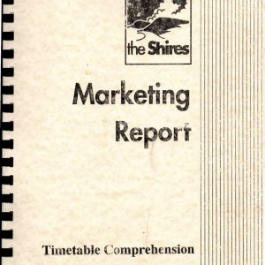 The Shires - MARKETING REPORT - TIMETABLE COMPREHENSION 1996