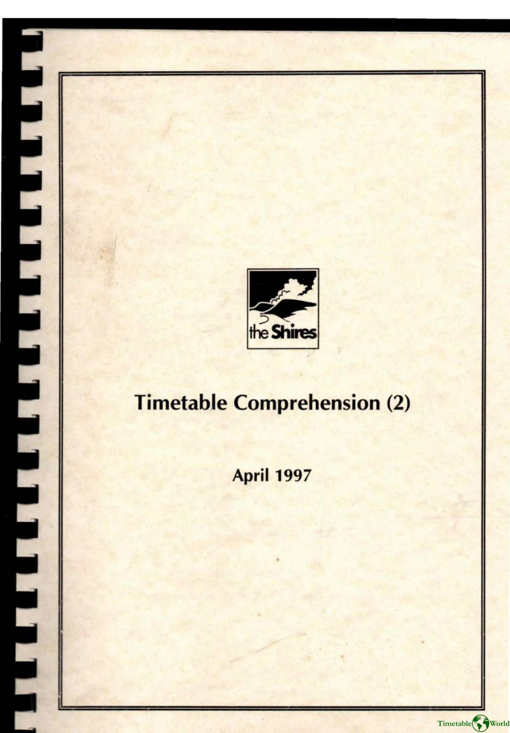 The Shires - TIMETABLE COMPREHENSION (2) 1997
