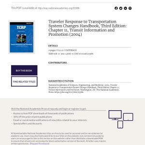 Turnbull and Pratt - TRAVELER RESPONSE TO TRANSPORTATION SYSTEM CHANGES 2003