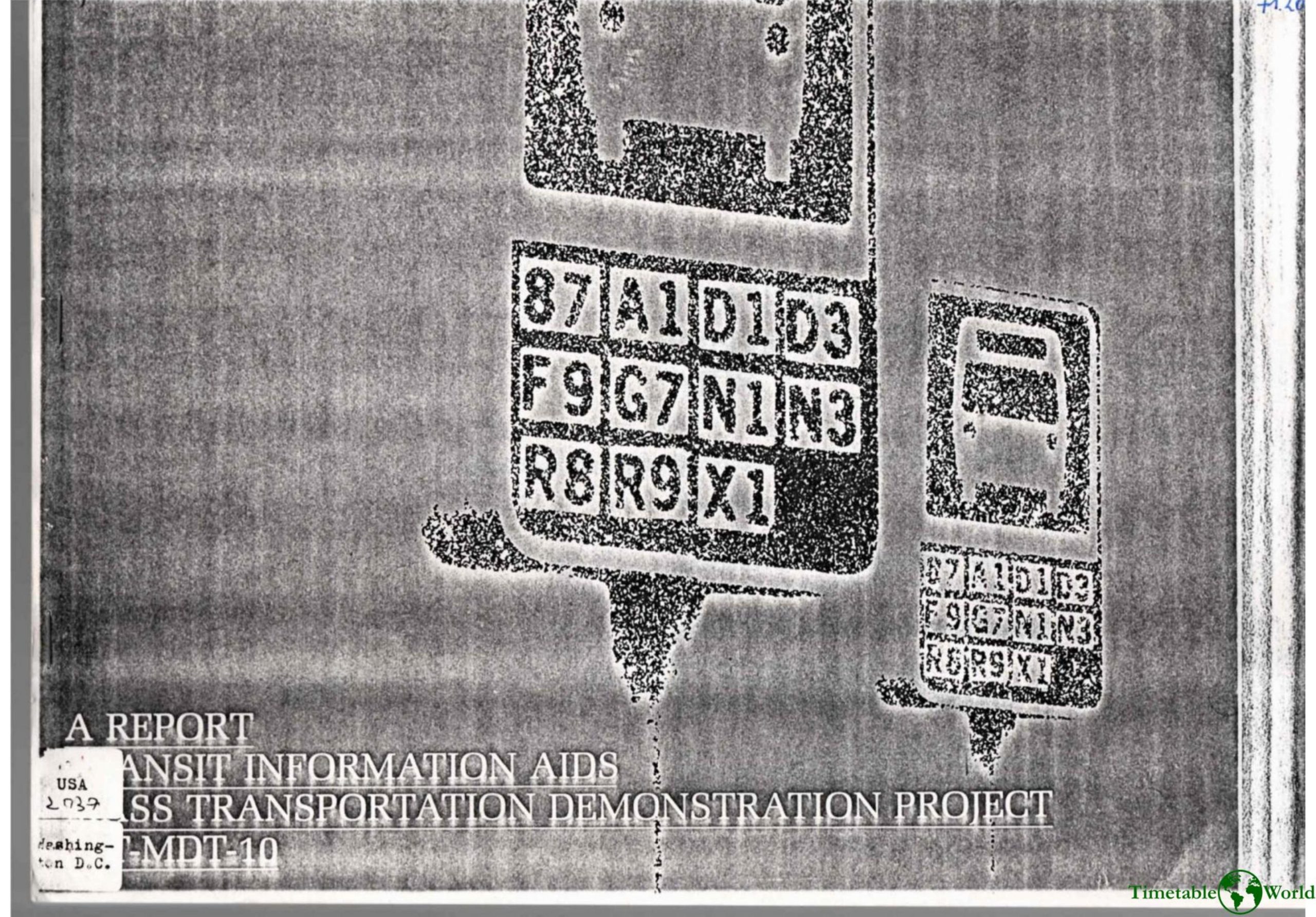 Washington Metropolitan Area Transit Commission - TRANSIT INFORMATION AIDS 1969