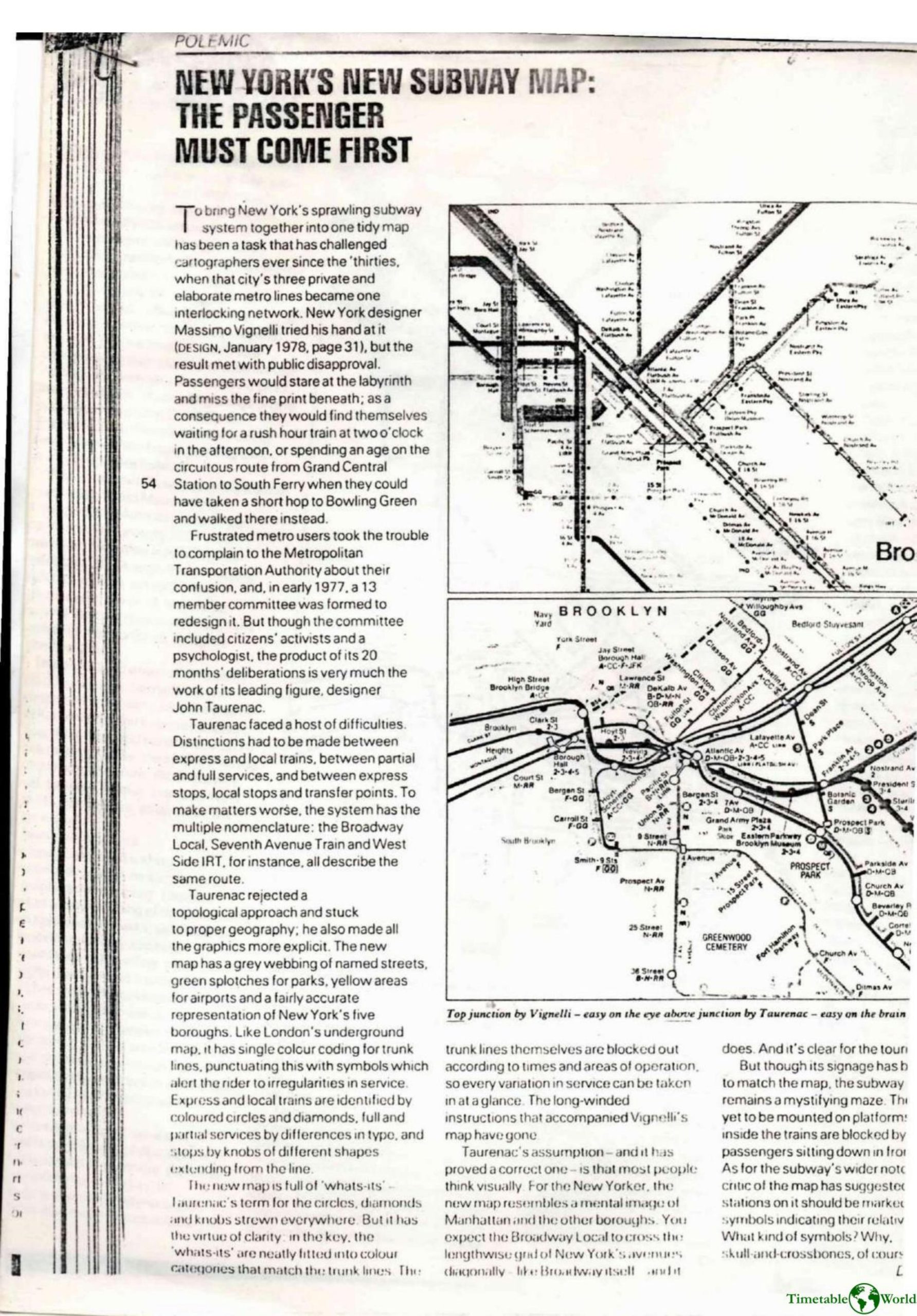Webb - NEW YORKS NEW SUBWAY MAP 1980