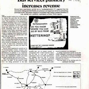 Welch - BUS SERVICES PUBLICITY INCREASES REVENUE 1983