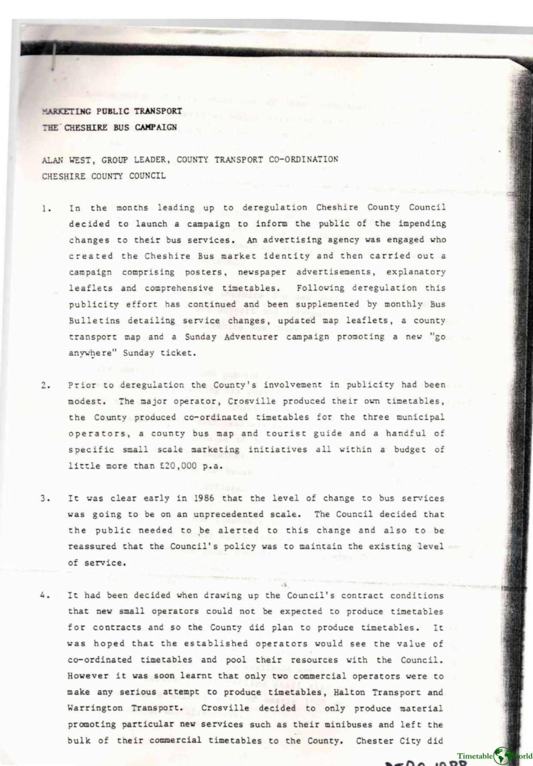 West - MARKETING PUBLIC TRANSPORT 1988