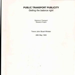 Whelan - PUBLIC TRANSPORT PUBLICITY 1993
