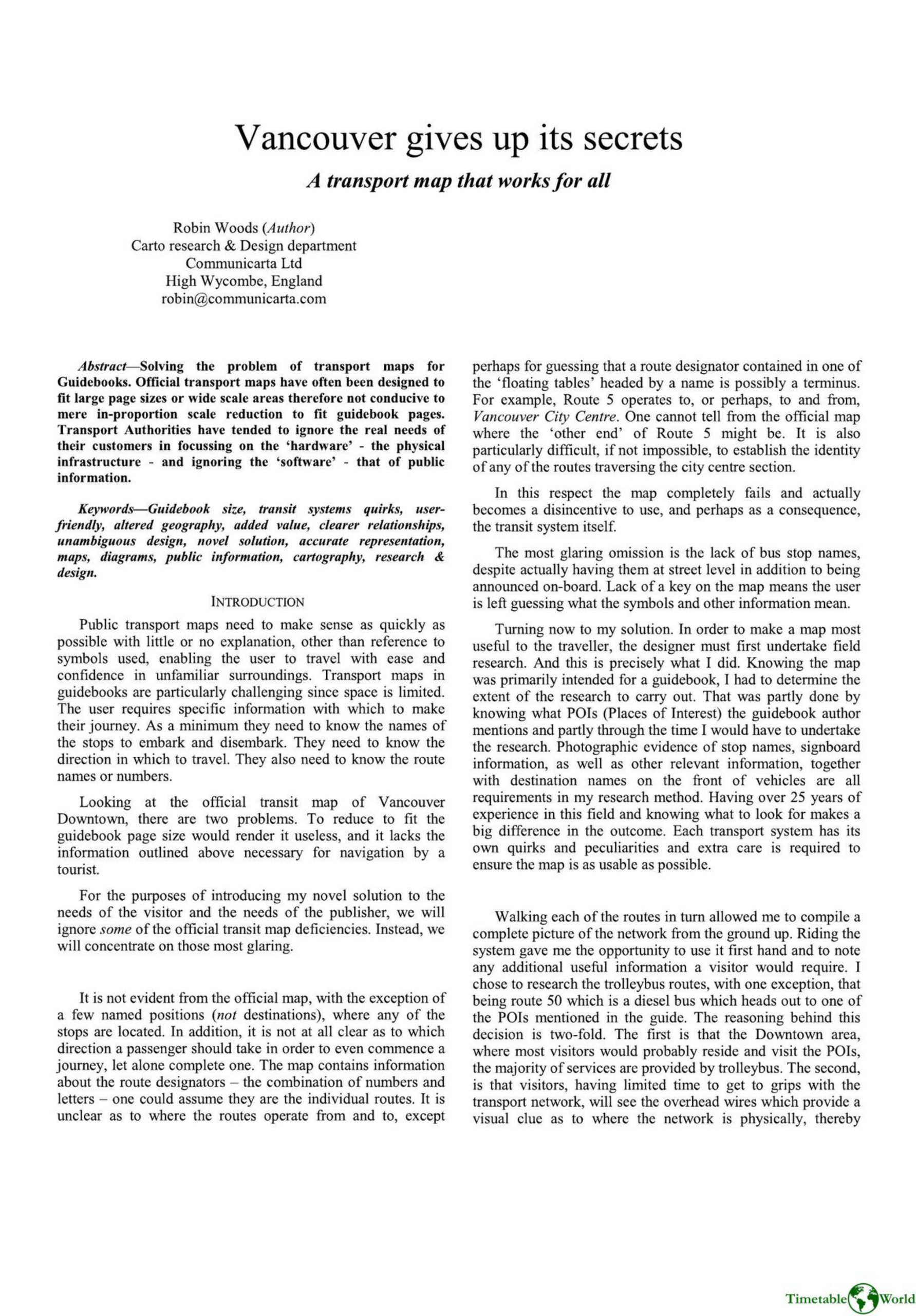 Woods - VANCOUVER GIVES UP ITS SECRETS 2014