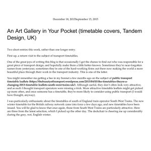 Wright - THE BEAUTY OF TRANSPORT - AN ART GALLERY IN YOUR POCKET 2015