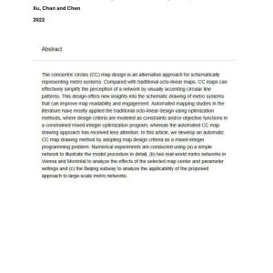 Xu, Chan and Chen - AUTOMATED GENERATION OF CONCENTRIC CIRCLES METRO MAPS USING MIXED-INTEGER OPTIMIZATION 2022