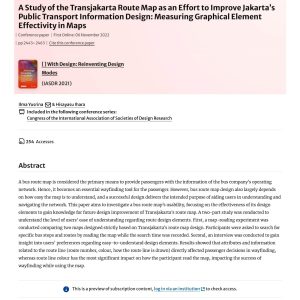 Yusrina and Ihara - A STUDY OF THE TRANSJAKARTA ROUTE MAP AS AN EFFORT TO IMPROVE JAKARTAS PUBLIC TRANSPORT INFORMATION DESIGN 2022