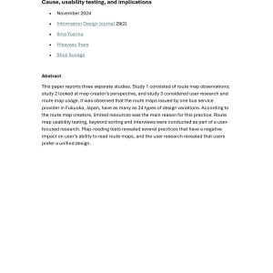 Yusrina, Ihara and Sunaga - WHEN MULTIPLE ROUTE MAP DESIGNS ARE USED BY THE SAME BUS COMPANY - CAUSE, USABILITY TESTING AND IMPLICATIONS 2024