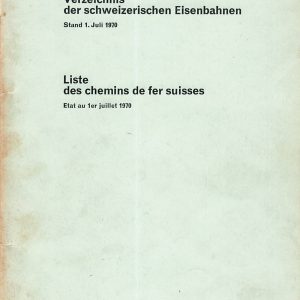 List of Railway Companies 1970-07 [Switzerland]
