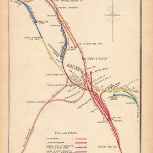 Map Railway Clearing House Junction Diagrams 1890-1920
